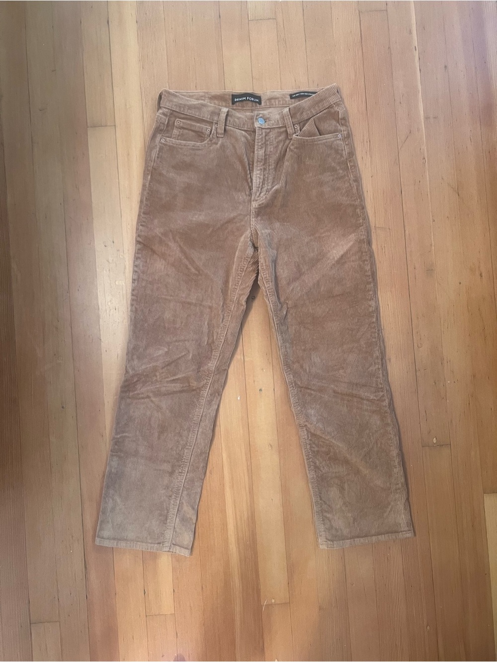 Denim Forum Women's Camel Corduroy Straight Pants